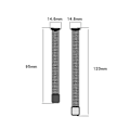 Miniatyrbilde 4 av 5: For Fitbit Luxe Special Edition Milanese Metal Magnetic Watch Band Silver