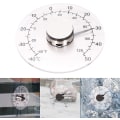 Miniatyrbild 1 av 2: Väggfönstertermometer, Transparent termometer inomhus inomhus, batterifri självhäftande vattentät klar temperatur, övervakningsmätare