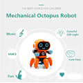 Miniatyrbillede 3 af 5: Robotlegetøj til børn, gående dansende robotlegetøj med blinkende lys og musik, orange