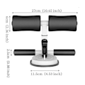 Miniatyrbild 3 av 5: Golvsit-up-bar, justerbar självsugande sit-up-hjälp, svart+vit