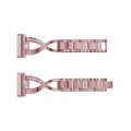 Miniatyrbillede 3 af 5: Til Fitbit Versa 3 / Sense Universal Diamond Metal Watch Band Rose Pink