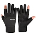 Miniatyrbilde 3 av 4: Vinter Fleece Varme Touchscreen Hansker Vindtette Sykkelhansker for Menn Kvinner Gray M