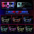 Miniatyrbilde 2 av 5: 3 stk Led visirbriller, 7 farger og 5 modi futuristiske briller Cyberpunk Light Up Goggles selvlysende briller