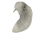 Pikkukuva 1 / 5: Fox Tail Riipus Valkoinen turkis Tail Avaimenperä Suuri avainrengas Laukku Tarvikkeet Riipus auton avaimenperät Pehmeä pörröinen sisustus Noin. 40 cm