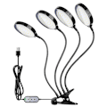 Miniatyrbild 1 av 5: USB Plant Grow Light 312 LEDs Solljus Full Spectrum Justerbar Desktop Clamp Växande lampa för inomhusväxter 5 dimbara nivåer 4/8/12h Timer 4 heads