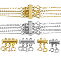 Miniatyrbilde 3 av 5: Fjærspenne i rustfritt stål Hummerspenner Koblinger Gliderørlås Avstandslås Multistrenger Magnetisk rose gold 4 layer