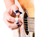 Miniatyrbild 2 av 4: Tumplockar Fingerplockar, Medium, Vinklad Platt, Celluloidgitarr Fingerplockar (12