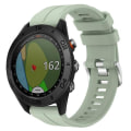 Miniatyrbillede 1 af 5: Til Garmin Approach S60 22mm ensfarvet silikoneurrem Light Green