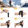 Miniatyrbilde 4 av 4: 2stk trekkingstaver Sammenleggbare turstaver - trekkingstaver