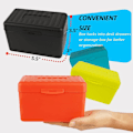 Pikkukuva 3 / 5: Korttiteline 3x5, Index Card Box Organizer case, 3x5 Flash Note -korttikotelo, 300 kortin kotelo, 3 pakkausta (punainen/vihreä/keltainen)