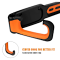 Miniatyrbillede 4 af 5: Foldbar vertikal cykelkrog vægmontering cykelopbevaringsstativ Black orange