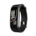 Miniatyrbillede 1 af 4: C6t 0,96 tommer farveskærm Smart Watch Ip67 Vandtæt, understøtter temperaturmåling/pulsmåling/blodtryksmåling/søvnmonitorering Black