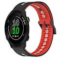 Miniatyrbillede 1 af 5: Til Garmin Forerunner 158 20mm Tricolor åndbart silikone urbånd Black-Red-White