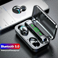 Miniatyrbilde 1 av 4: Ekte trådløse Bluetooth-hodetelefoner TWS Bluetooth-headset egnet for mobiltelefoner, bærbare datamaskiner og nettbrett