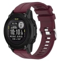 Miniatyrbillede 1 af 5: Til Garmin Descent G1 22 mm ensfarvet silikoneurrem Burgundy