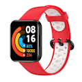 Miniatyrbilde 1 av 5: To-farget silikonrem for Xiaomi Redmi Watch 2 Lite Red White