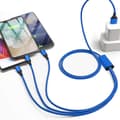 Miniatyrbilde 5 av 5: 1,2 m multiladekabel 3a, 3-i-1 USB-ladekabel med telefon/type C