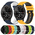 Miniatyrbillede 3 af 5: Til Garmin Vivomove 3 20 mm ternet tofarvet silikone urrem Red-Black
