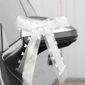 Miniatyrbilde 1 av 5: Fesaizwi 50 stk Billøkker Bryllup - Wei With Hearts Loops Bryllupsbil - Bryllup Julesløyfer Bryllupsdekorasjon - Håndlaget satengbånd