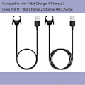 Miniatyrbillede 2 af 4: Oplader til Fitbit Charge 4, opladningskabel kompatibel med Fitbit Charge 4 Smart Band (2-pak, 1,8ft & 3,3ft)