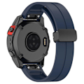 Miniatyrbilde 5 av 5: Svart spenne 22mm silikon klokkestropp for Garmin Fenix 7/forerunner 965/955/945/935 Midnight Blue