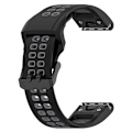 Miniatyrbilde 2 av 5: For Garmin Enduro2 / Tactix7 26 mm omvendt spenne Tofarget silikonklokkerem Black Grey