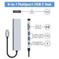Pikkukuva 2 / 5: USB C Hub Multiport 6 in 1 USB C -sovitin