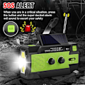Miniatyrbilde 5 av 5: 4000mah-solar håndsveiv, bærbar am/fm værradio