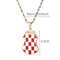 Pikkukuva 1 / 4: Kroatian lipun riipus kaulakoru naisille Kroatialainen koru Imitation Rhodium Plated