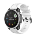 Miniatyrbilde 1 av 5: For Garmin Fenix ​​6s 20 mm hurtigutløser offisiell tekstur armbåndsurrem med plastknapp White