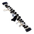 Miniatyrbild 2 av 4: För Fitbit Charge 5 Round Bead Chain Watch Band Black