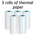 Miniatyrbillede 3 af 3: Reservepapir til bærbar fotoprinter, 5 ruller termisk papir + 5 ruller klæbepapir