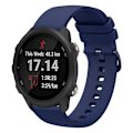 Miniatyrbillede 1 af 5: Til Garmin Forerunner 245 Music 20mm ensfarvet blødt silikone urbånd Navy Blue