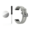 Miniatyrbilde 1 av 5: Silikonarmbånd for Garmin Fenix 7 22mm Smart Watch - Svettebestandig Gray