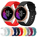 Miniatyrbillede 3 af 5: Til Garmin Venu 20 mm ensfarvet blød silikone urrem Navy Blue