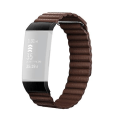 Miniatyrbillede 1 af 5: 18 mm magnetisk læderurrem til Fitbit Charge 4/3 Coffee Brown