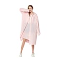 Miniatyrbillede 1 af 5: Regnponcho Sports Regnfrakker, EVA Genanvendelig Regnfrakke Jakke Regnbetræk Poncho til mænd og kvinder Light Pink L