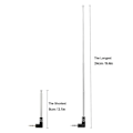 Miniatyrbillede 4 af 5: Fm-radioantenne 3,5 mm udtrækkelig antenne 4 sektioner L-formet 240 mm antenne