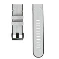 Miniatyrbilde 2 av 5: For Garmin Fenix ​​7x silikon + skinn klokkerem med hurtigutløser Light Grey