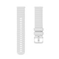 Miniatyrbilde 5 av 5: For Garmin Venu 2s 18 mm bølgete prikket ensfarget silikonklokkerem White