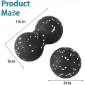 Miniatyrbilde 2 av 5: 2 stk Peanøtt Massasjeball Fascia Ball Sett Dyptvevsmassasjeverktøy for Myofascial Release, Muskelavslapper Black and White