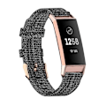 Miniatyrbilde 1 av 5: For Fitbit Charge 4 / Charge 3 / Charge3 Se Flettet Nylon Klokkebånd Plasthode Dark Gray