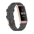 Miniatyrbillede 1 af 5: Til Fitbit Charge 4 / Charge 3 / Charge3 Se flettet nylonurrem i plastikhoved Dark Gray