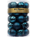 Miniatyrbild 1 av 5: Blå Julkulor 34 st 6 cm Julgransdekorationer Ornament för