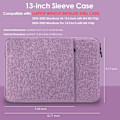 Miniatyrbillede 2 af 5: Laptop Taske 13\" Enkel Laptop Canvas Taske Lilla
