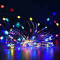 Miniatyrbillede 2 af 5: 2 Pakke 100 LED Solcelledrevne Lyskæder, Udendørs Vandtæt Kobbertråd 8 Tilstande Fe Lys Til Have, Terrasse, Fest, Jul, Hjem