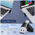 Miniatyrbilde 2 av 4: Presentasjonsklikker 2-i-1 USB/Type C oppladbar