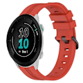 Miniatyrbild 1 av 5: För Garmin Forerunner 158 20 mm konkavt randigt Slicone watch Red