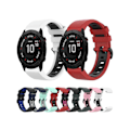 Miniatyrbilde 3 av 4: Rem for Garmin Fenix 6X 26 mm Silikon Sportsrem i to farger Svart-Blå