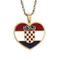Pikkukuva 1 / 4: Kroatian lipun riipuskorunauhat naisille Kroatialainen koru Light Yellow Gold Color